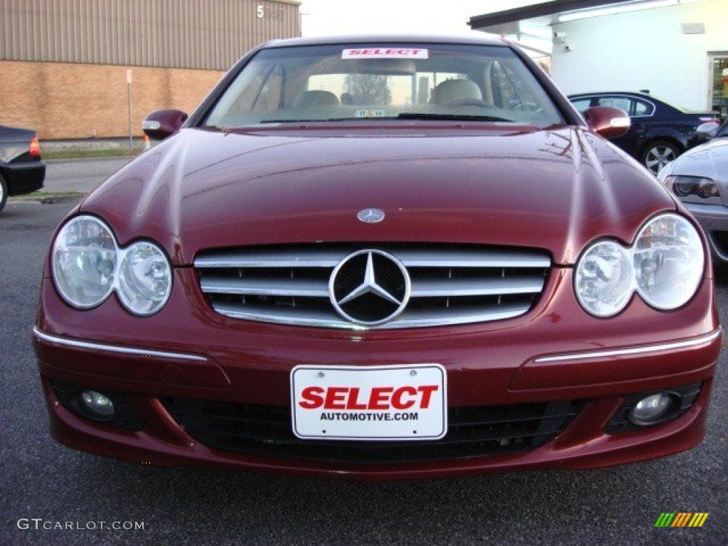 2006 CLK 350 Coupe - Storm Red Metallic / Stone photo #7