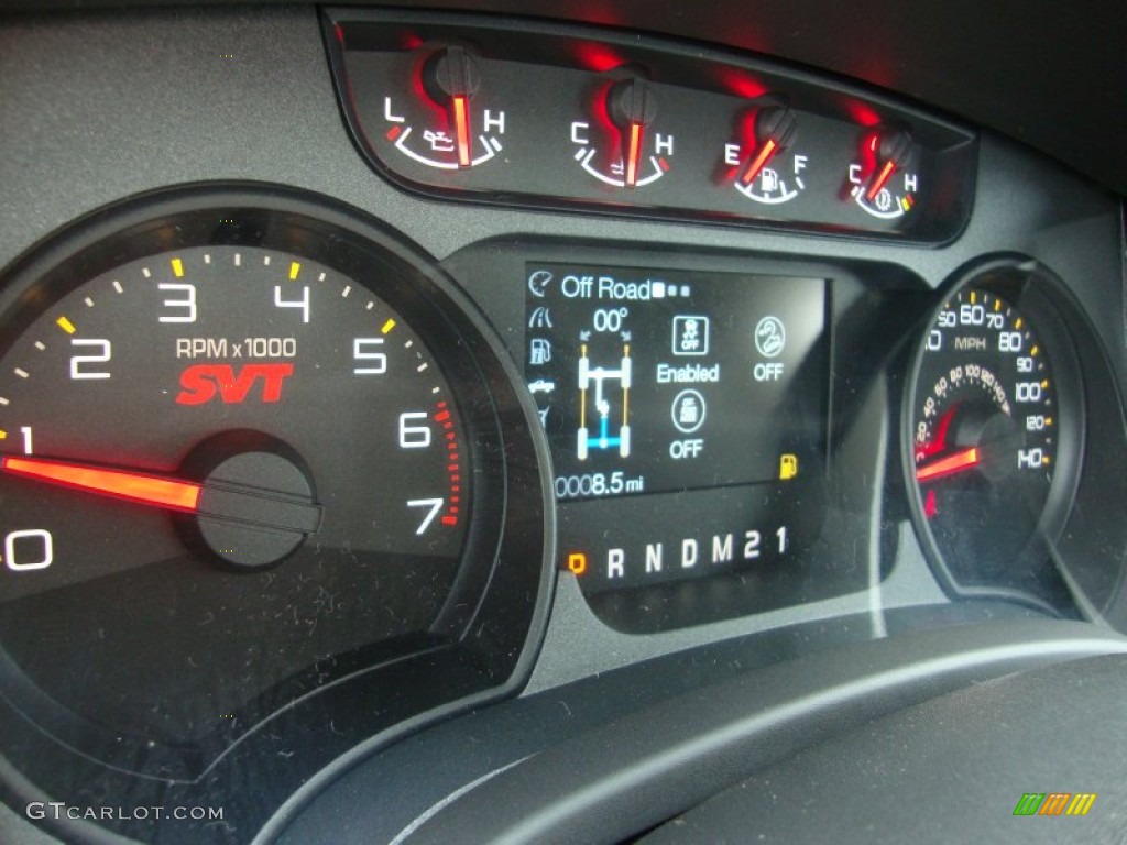 2012 Ford F150 SVT Raptor SuperCrew 4x4 Gauges Photo #57423035
