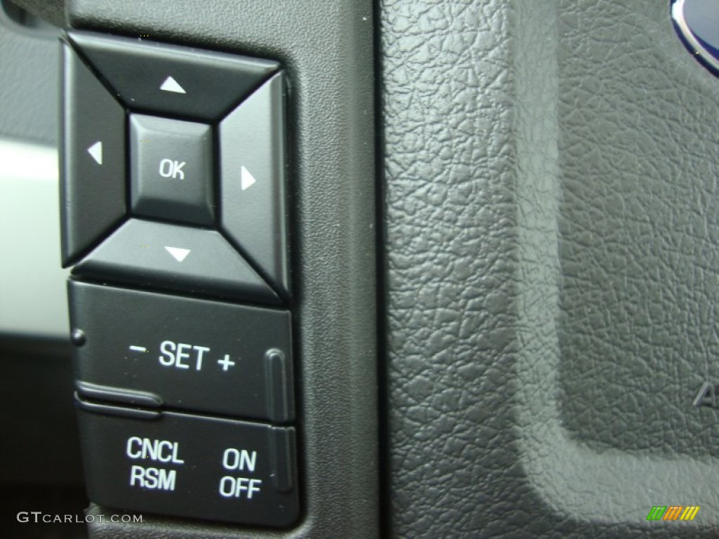 2012 Ford F150 SVT Raptor SuperCrew 4x4 Raptor Black Leather/Cloth Steering Wheel Photo #57423094