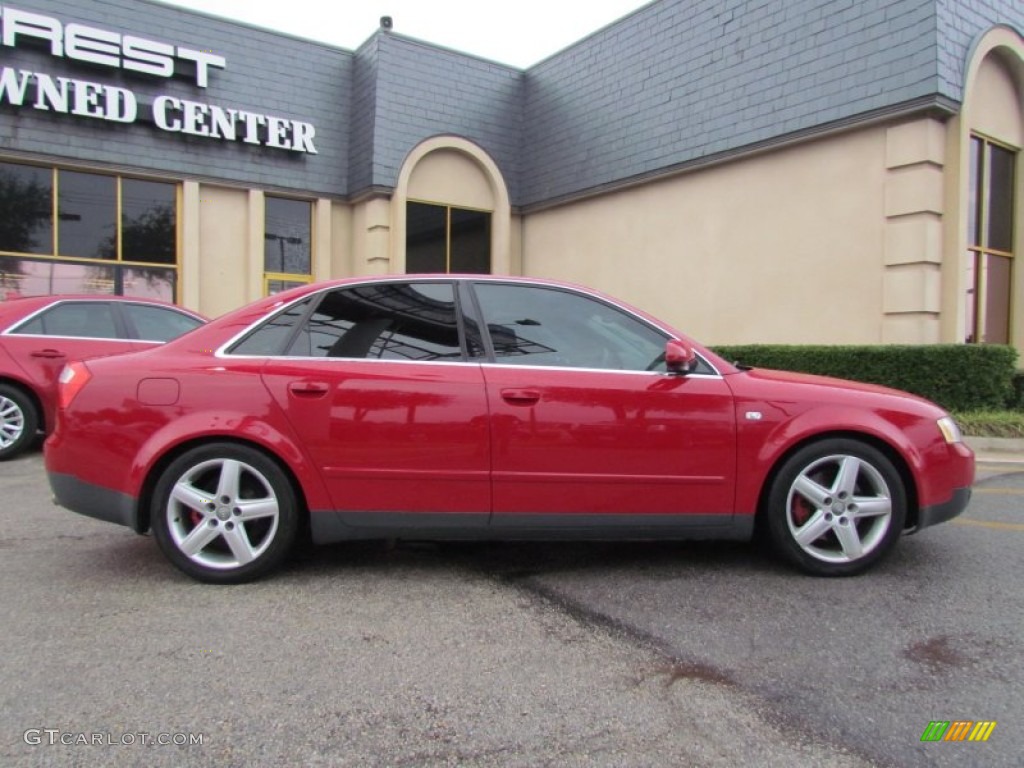 2002 A4 3.0 quattro Sedan - Amulet Red / Beige photo #4