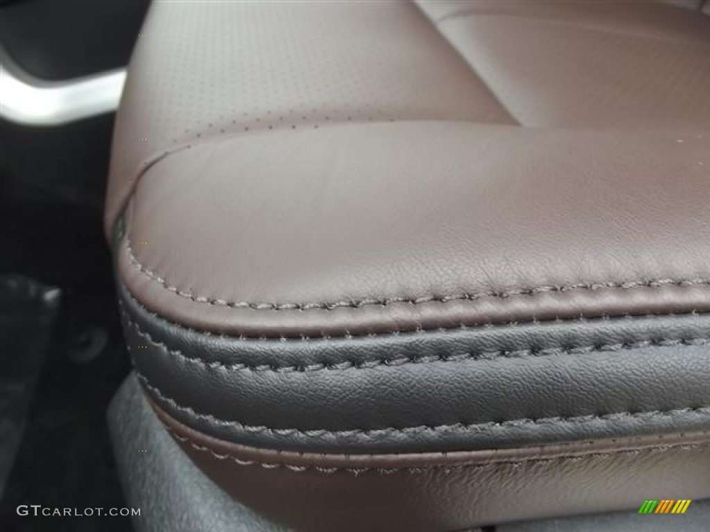 Platinum Sienna Brown/Black Leather Interior 2012 Ford F150 Platinum SuperCrew 4x4 Photo #57423790