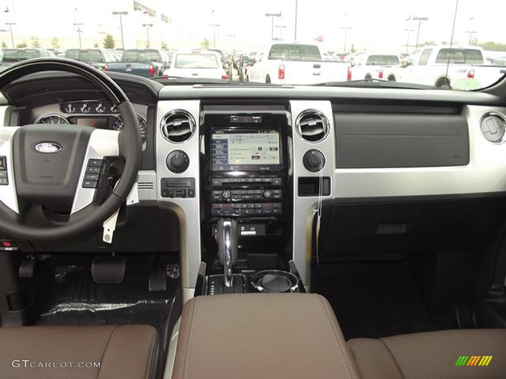 2012 Ford F150 Platinum SuperCrew 4x4 Platinum Sienna Brown/Black Leather Dashboard Photo #57423815