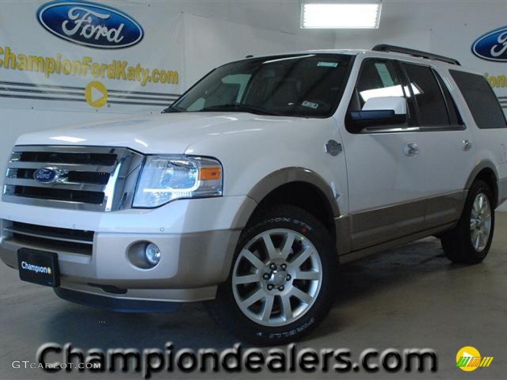 2012 Expedition King Ranch - White Platinum Tri-Coat / Chaparral photo #1