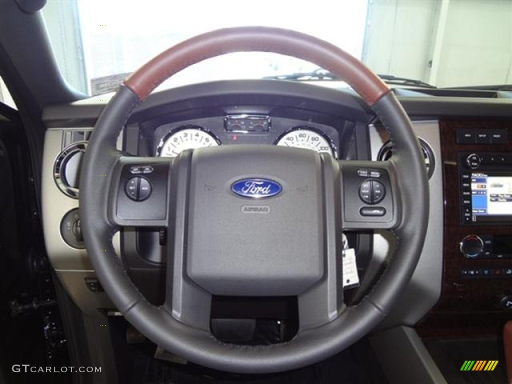 2012 Ford Expedition King Ranch Chaparral Steering Wheel Photo #57424937