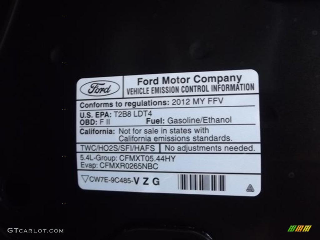 2012 Ford Expedition EL Limited Info Tag Photo #57425219