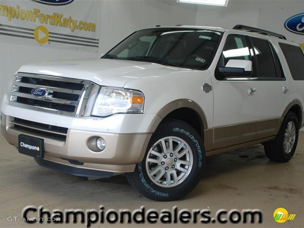 2012 Expedition King Ranch - White Platinum Tri-Coat / Chaparral photo #1