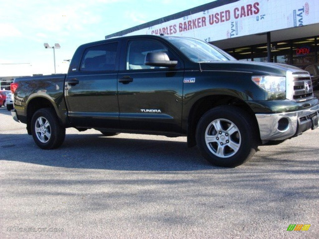 2010 Tundra SR5 CrewMax 4x4 - Spruce Green Mica / Graphite Gray photo #2