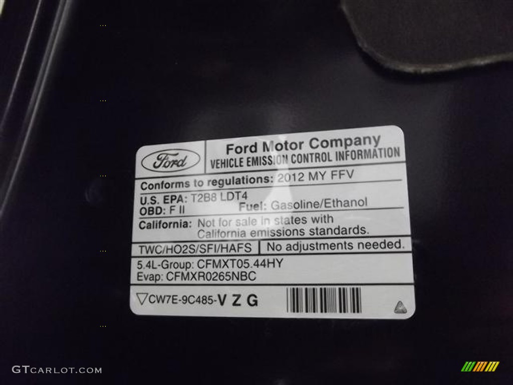 2012 Ford Expedition Limited Info Tag Photo #57427757