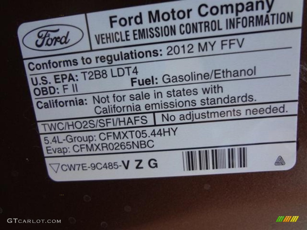2012 Ford Expedition King Ranch Emission Control Information Photo #57428612