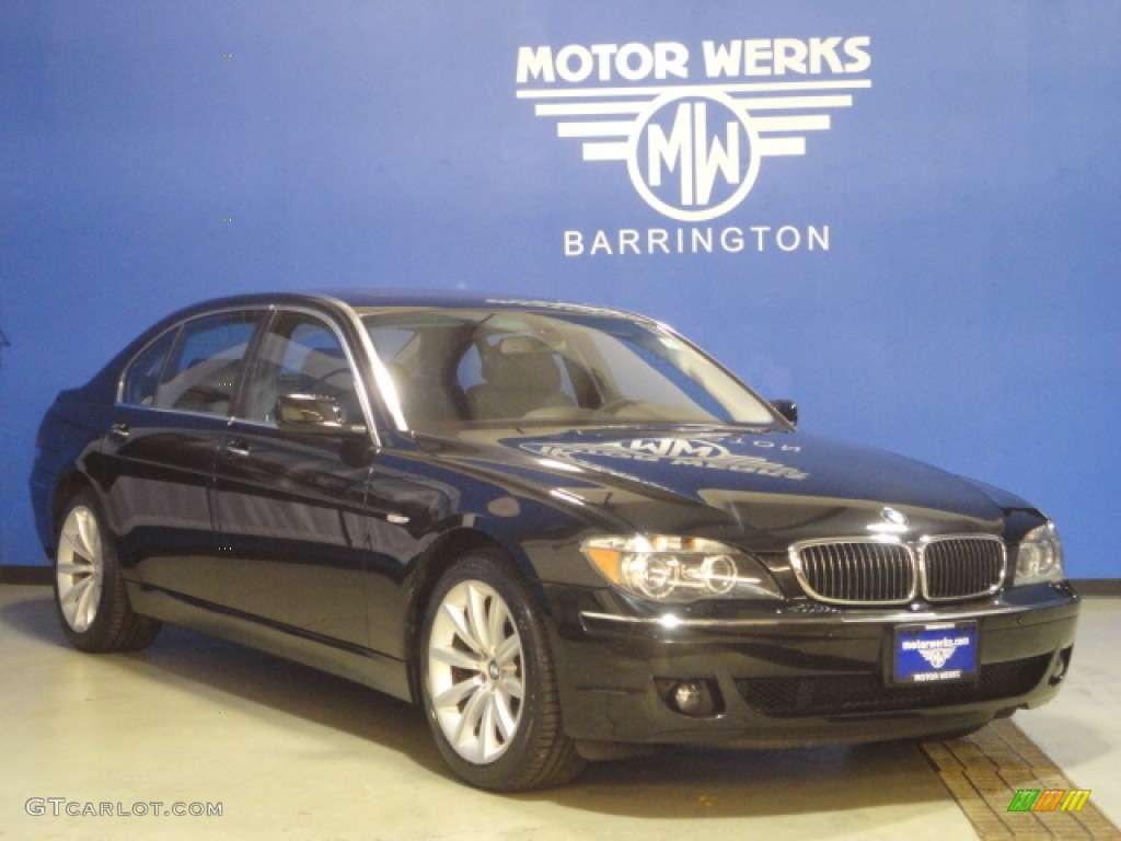2008 7 Series 750Li Sedan - Black Sapphire Metallic / Black photo #1