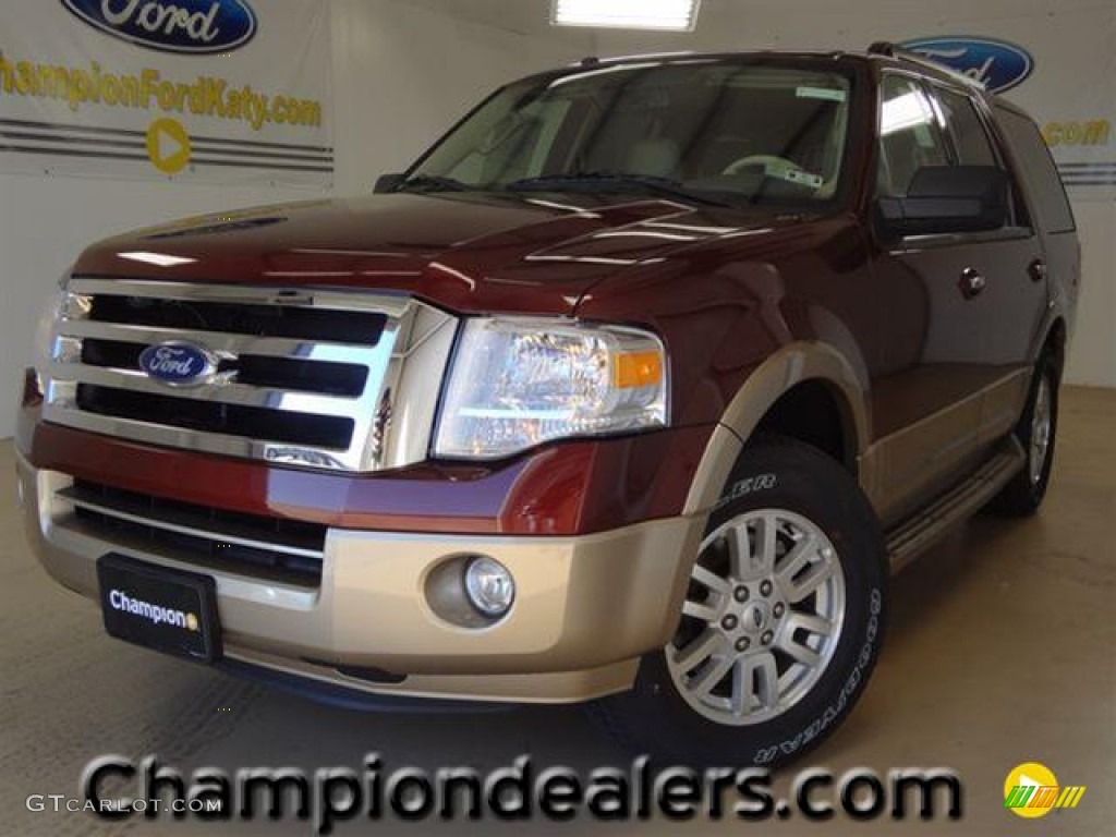 2012 Expedition XLT - Autumn Red Metallic / Camel photo #1