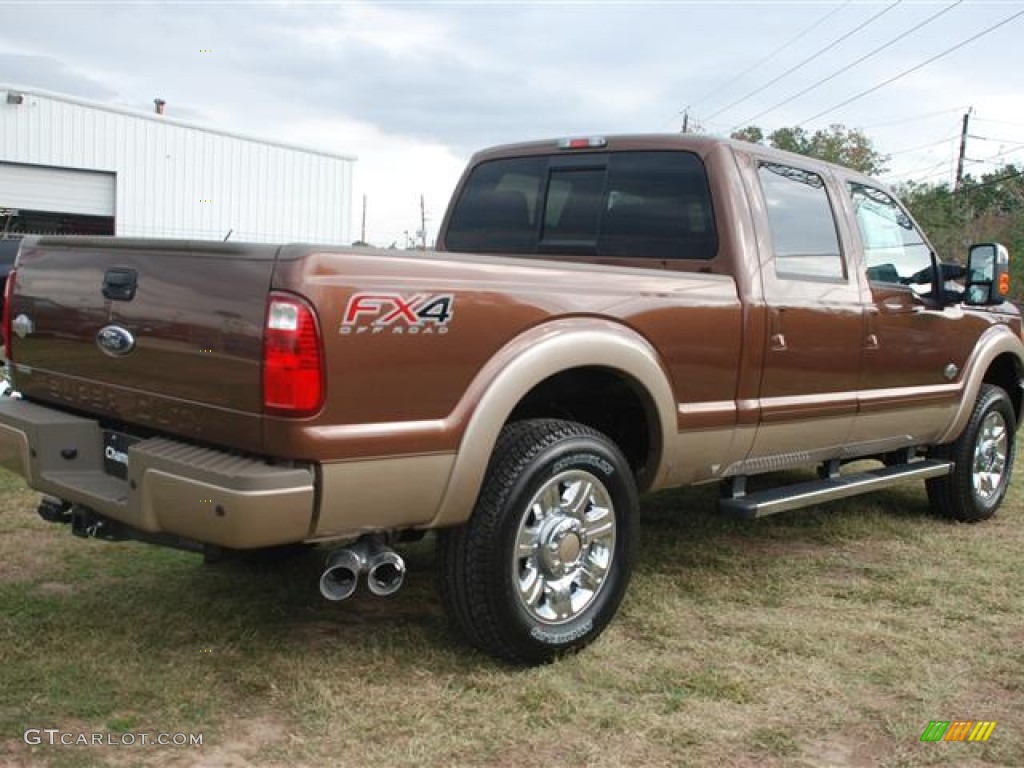 2012 F250 Super Duty King Ranch Crew Cab 4x4 - Golden Bronze Metallic / Chaparral Leather photo #6