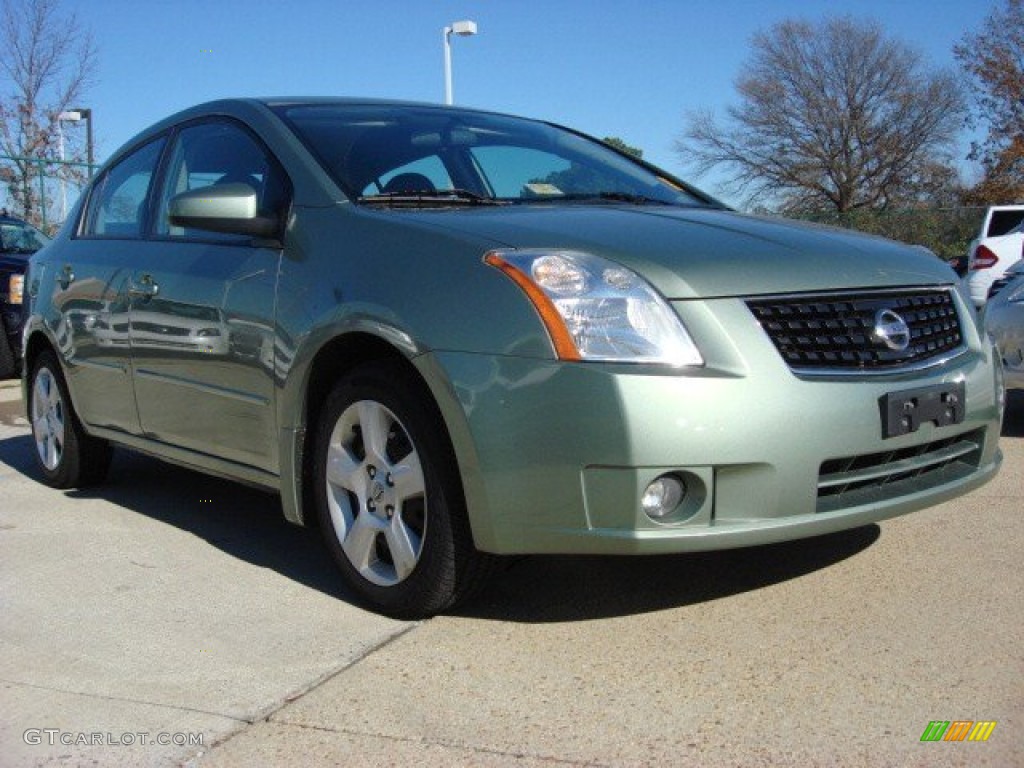 2008 Sentra 2.0 S - Metallic Jade Green / Charcoal/Steel photo #1