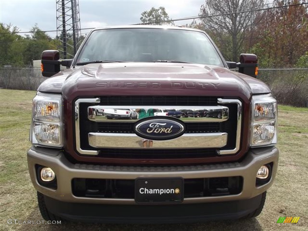 2012 F250 Super Duty King Ranch Crew Cab 4x4 - Autumn Red Metallic / Chaparral Leather photo #2