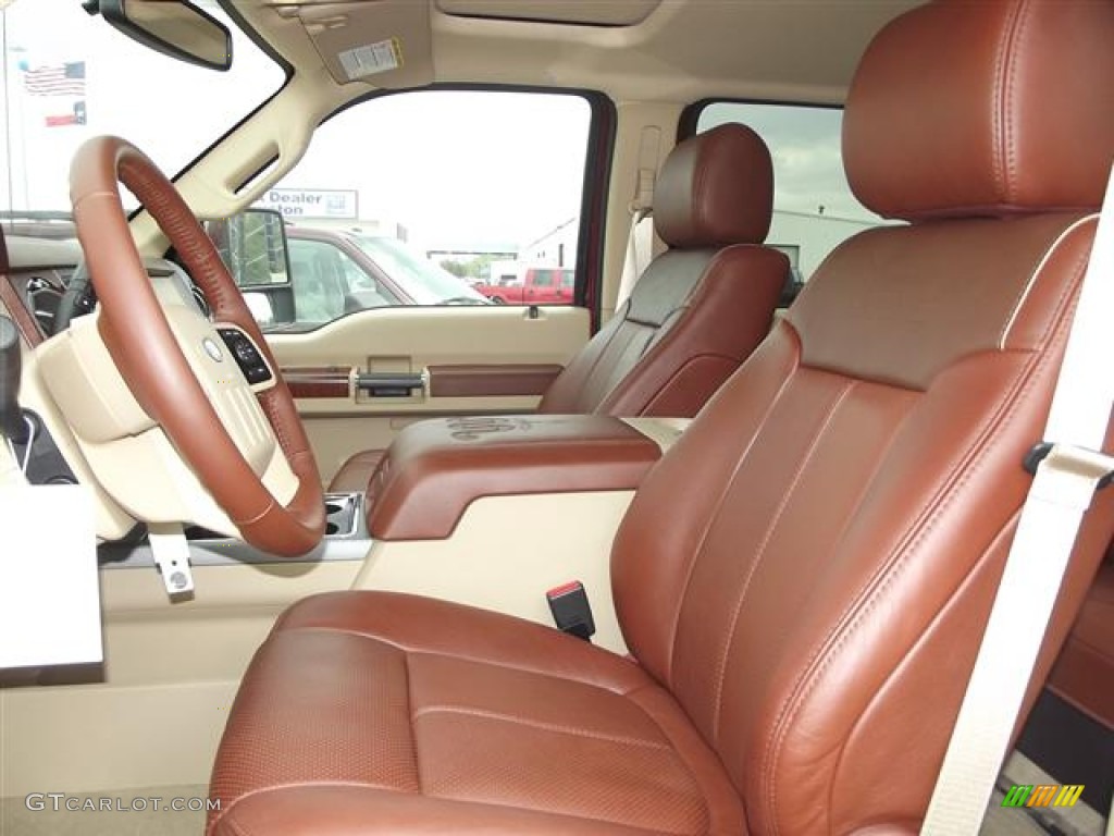 2012 F250 Super Duty King Ranch Crew Cab 4x4 - Autumn Red Metallic / Chaparral Leather photo #10