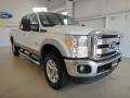 2012 White Platinum Metallic Tri-Coat Ford F250 Super Duty Lariat Crew Cab 4x4  photo #4
