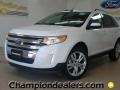 2012 White Platinum Metallic Tri-Coat Ford Edge SEL  photo #1