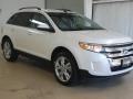 2012 White Platinum Metallic Tri-Coat Ford Edge SEL  photo #3