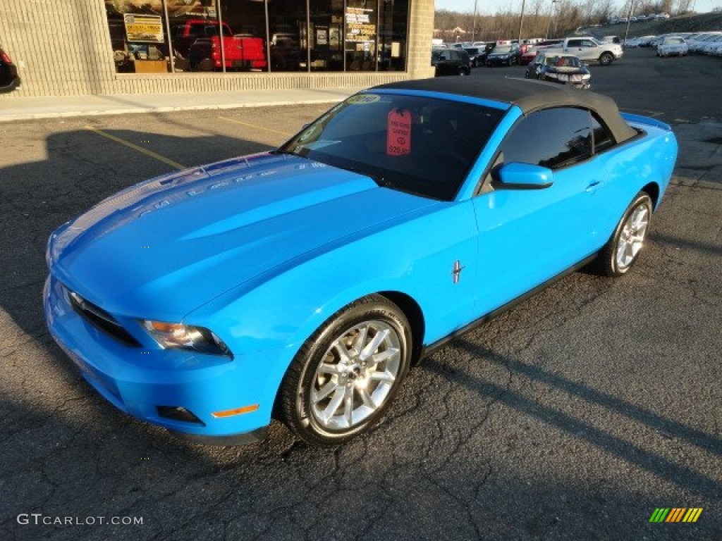 2010 Mustang V6 Premium Convertible - Grabber Blue / Charcoal Black photo #8
