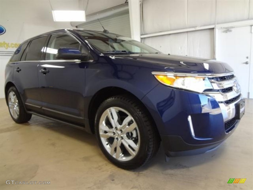 2012 Edge Limited EcoBoost - Dark Blue Pearl Metallic / Charcoal Black photo #3