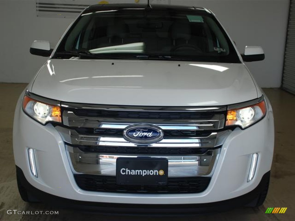 2012 Edge Limited EcoBoost - White Platinum Metallic Tri-Coat / Medium Light Stone photo #2