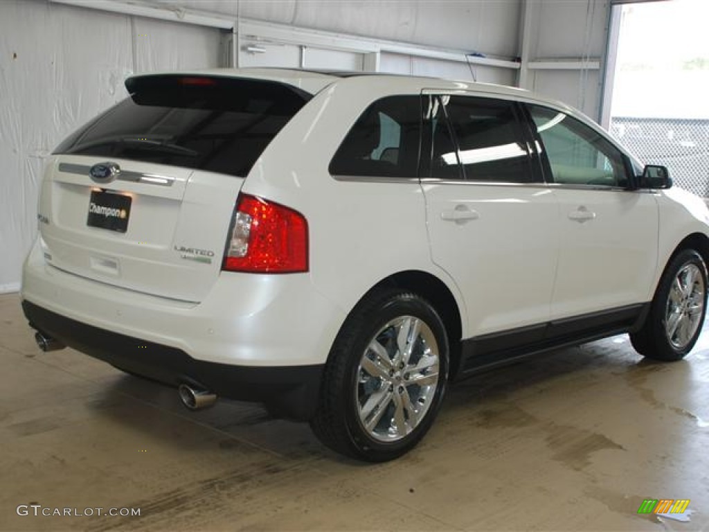 2012 Edge Limited EcoBoost - White Platinum Metallic Tri-Coat / Medium Light Stone photo #4