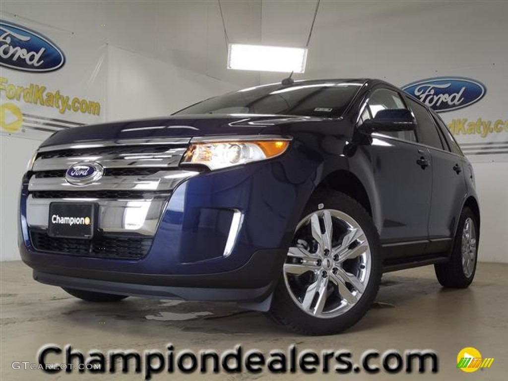 2012 Edge Limited EcoBoost - Dark Blue Pearl Metallic / Charcoal Black photo #1