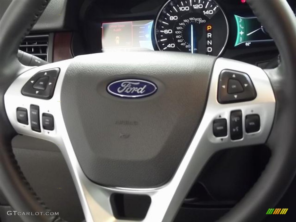 2012 Ford Edge Limited EcoBoost Charcoal Black Steering Wheel Photo #57436229