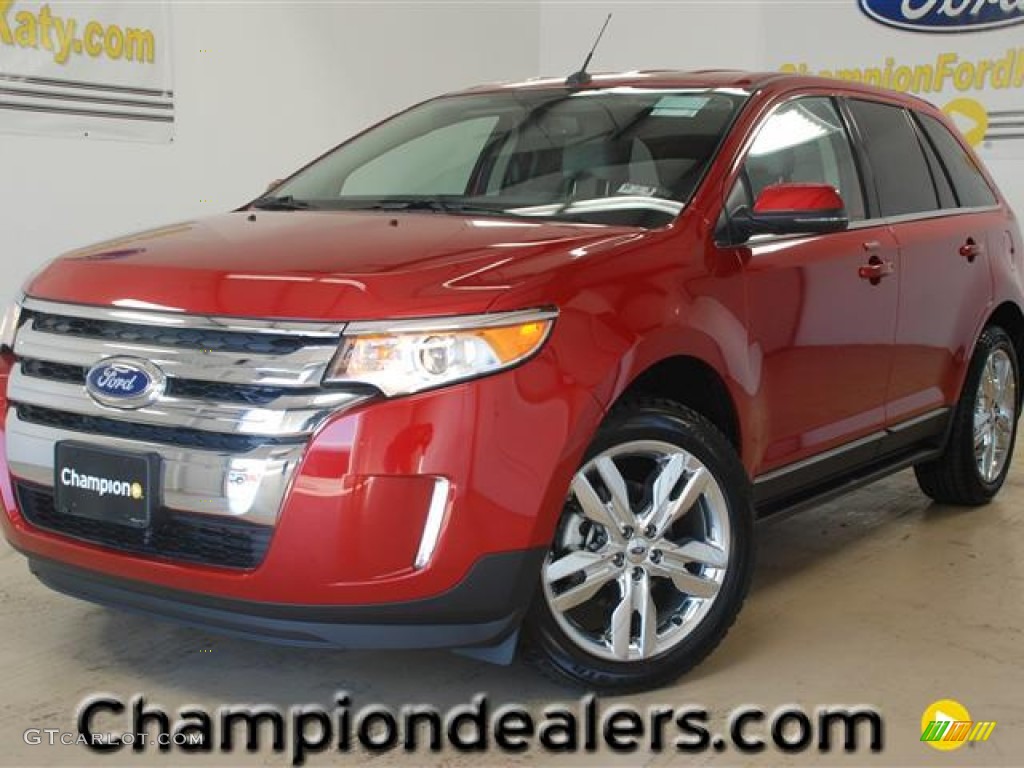 2012 Edge Limited EcoBoost - Red Candy Metallic / Medium Light Stone photo #1