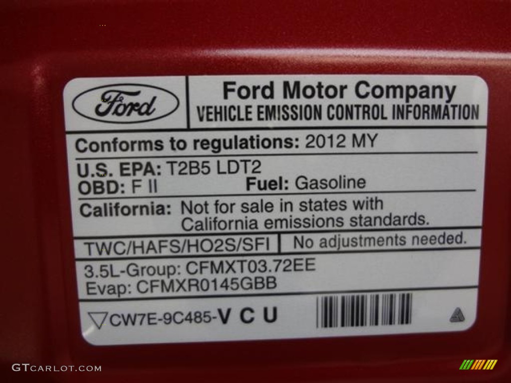 2012 Ford Edge SEL Parts Photos
