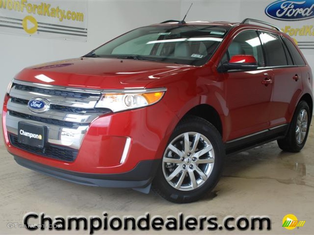 2012 Edge SEL EcoBoost - Red Candy Metallic / Medium Light Stone photo #1