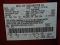 RZ: Red Candy Metallic 2012 Ford Edge SEL EcoBoost Color Code