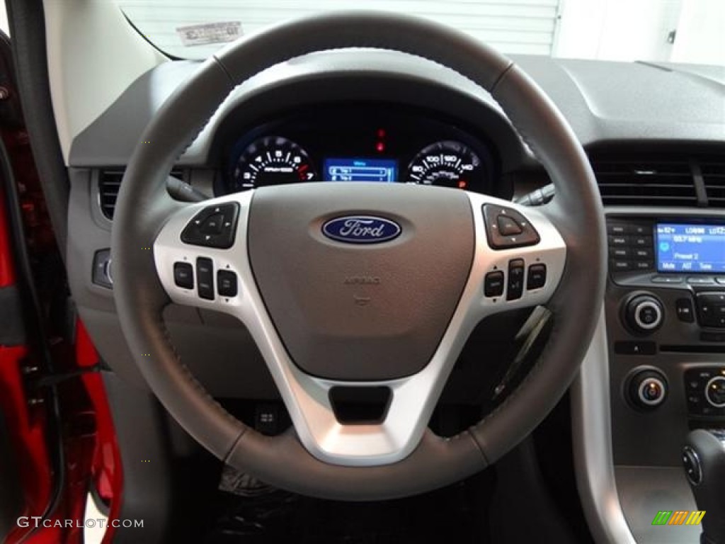 2012 Ford Edge SEL Medium Light Stone Steering Wheel Photo #57437591