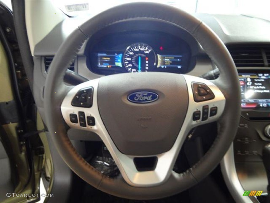 2012 Ford Edge SEL EcoBoost Medium Light Stone Steering Wheel Photo #57437753