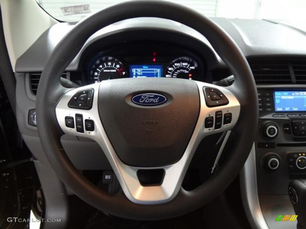 2012 Ford Edge SE Medium Light Stone Steering Wheel Photo #57438680