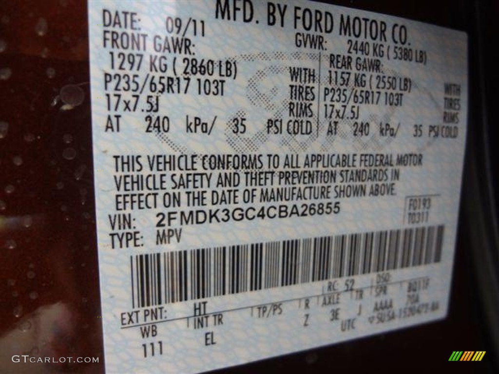 2012 Edge Color Code HT for Cinnamon Metallic Photo #57438836