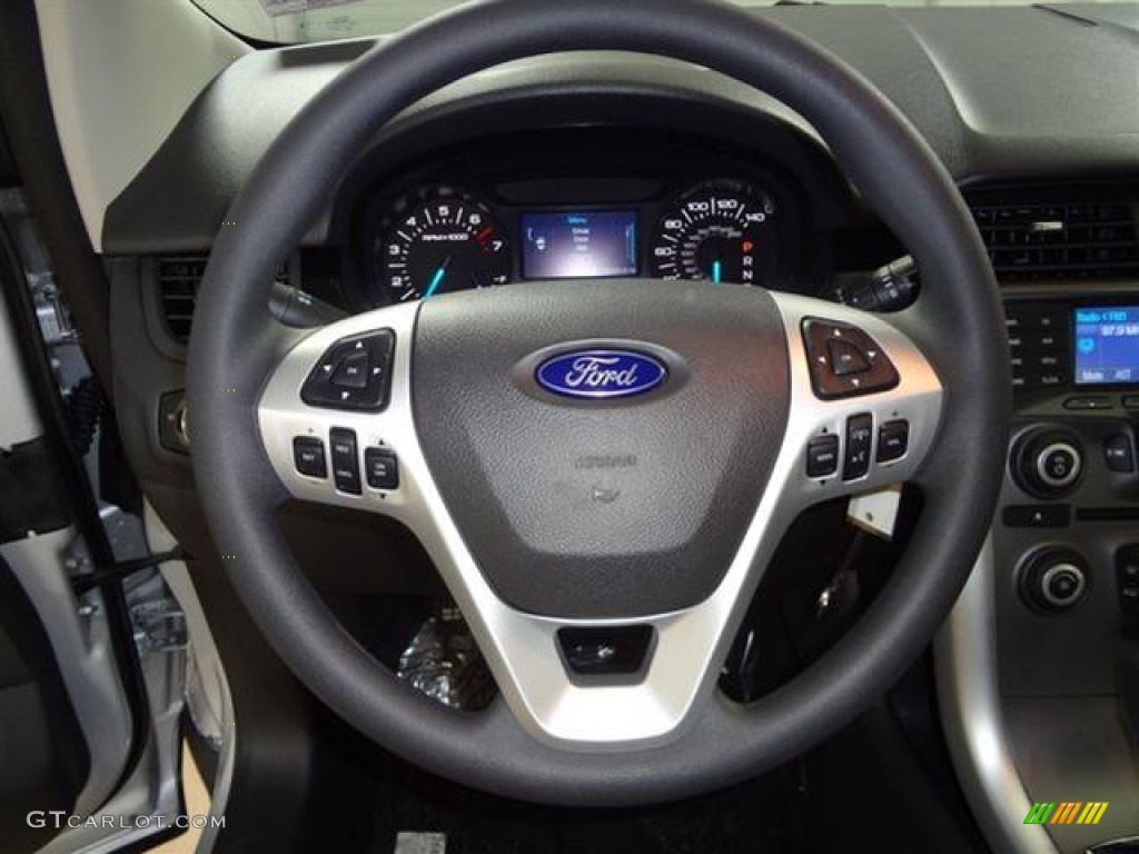2012 Ford Edge SE EcoBoost Charcoal Black Steering Wheel Photo #57439061