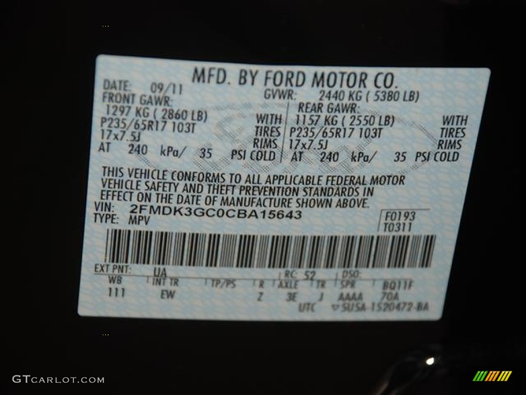 2012 Edge Color Code UA for Black Photo #57439334