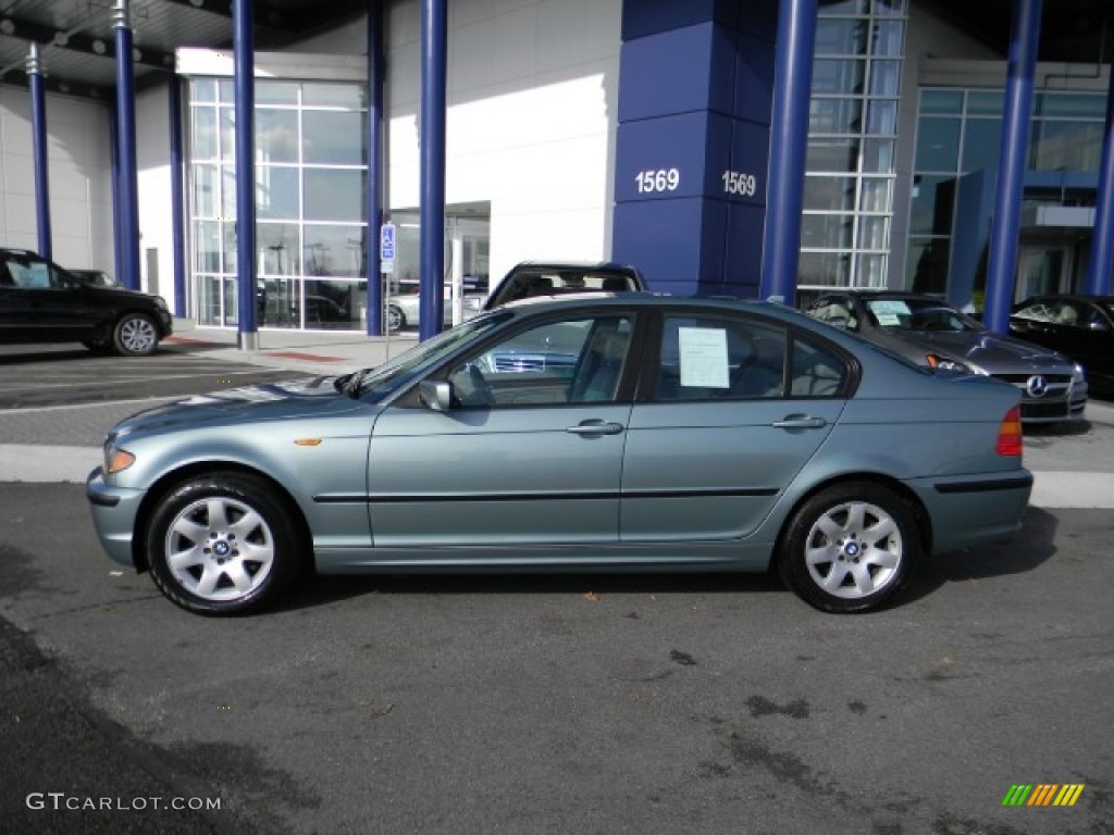 2004 3 Series 325xi Sedan - Grey Green Metallic / Grey photo #2