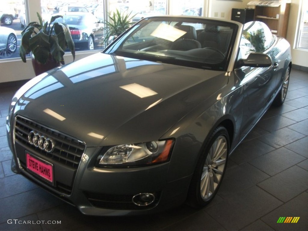 2012 A5 2.0T quattro Cabriolet - Monsoon Gray Metallic / Black photo #1