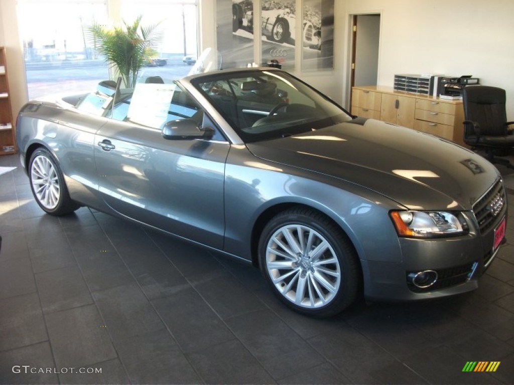 2012 A5 2.0T quattro Cabriolet - Monsoon Gray Metallic / Black photo #5