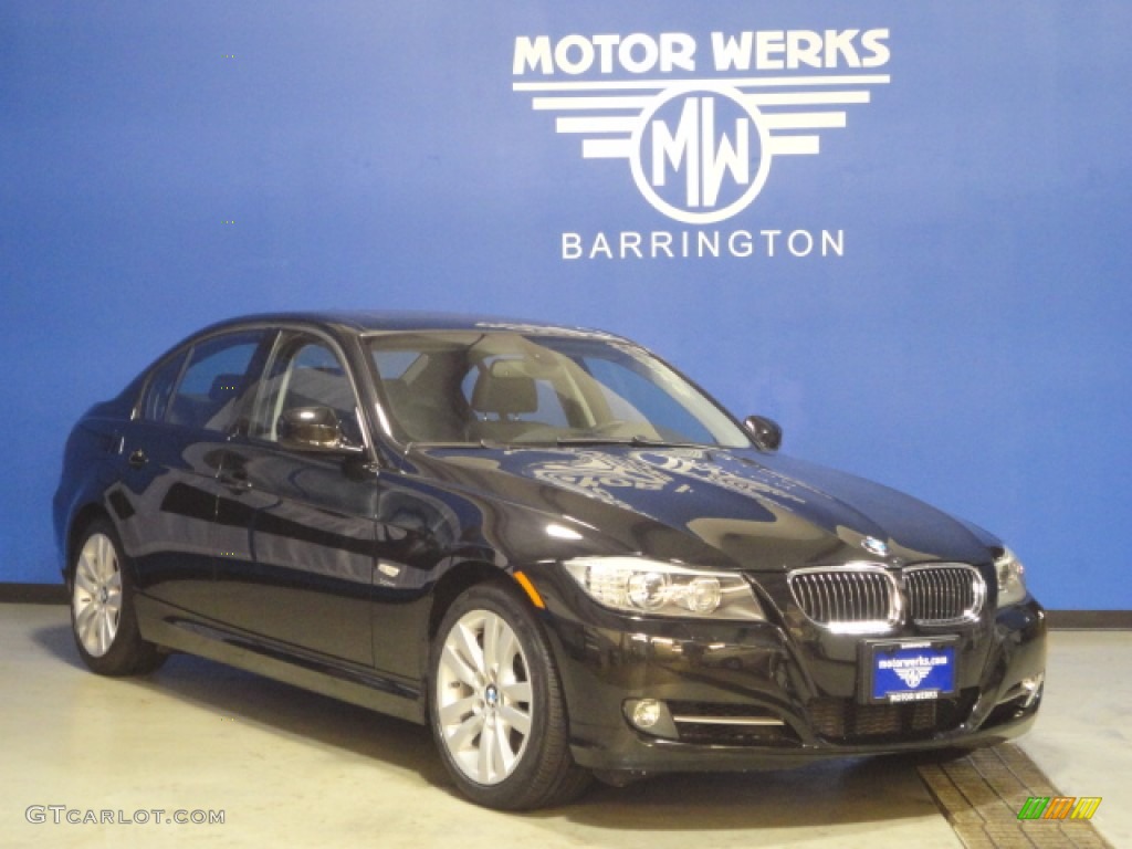 2009 3 Series 335xi Sedan - Jet Black / Black photo #1