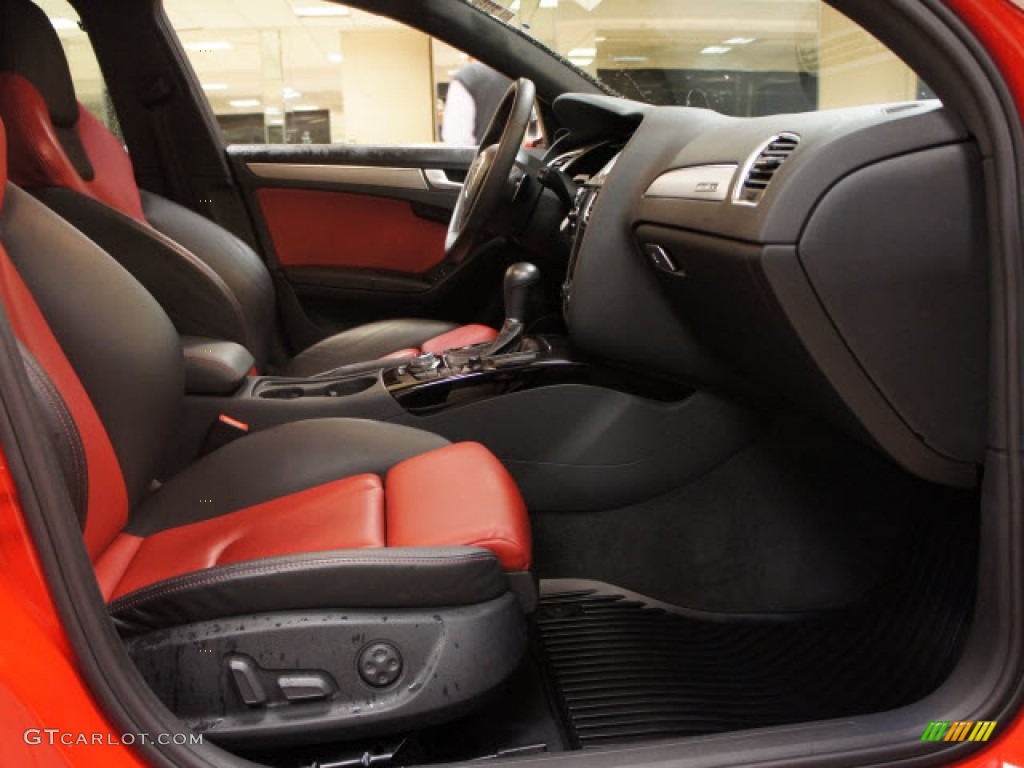 Black/Red Interior 2010 Audi S4 3.0 quattro Sedan Photo #57441554
