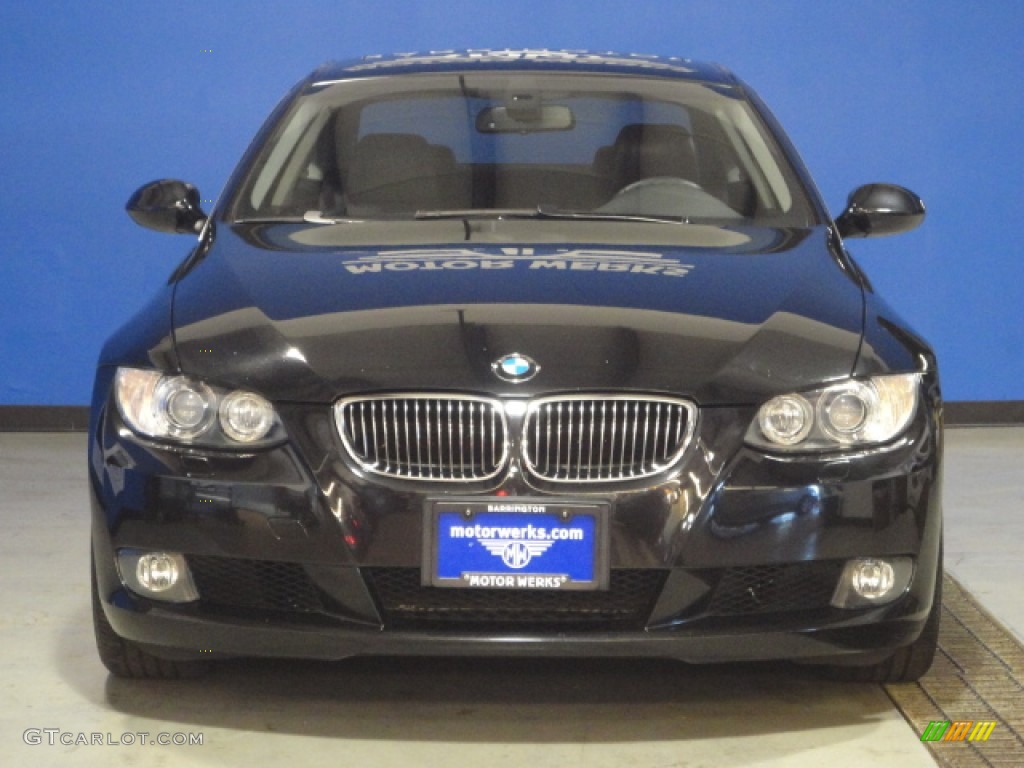 2007 3 Series 328xi Coupe - Black Sapphire Metallic / Black photo #2