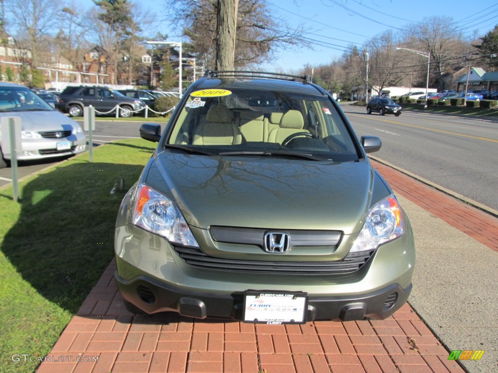 2009 CR-V LX 4WD - Green Tea Metallic / Ivory photo #2