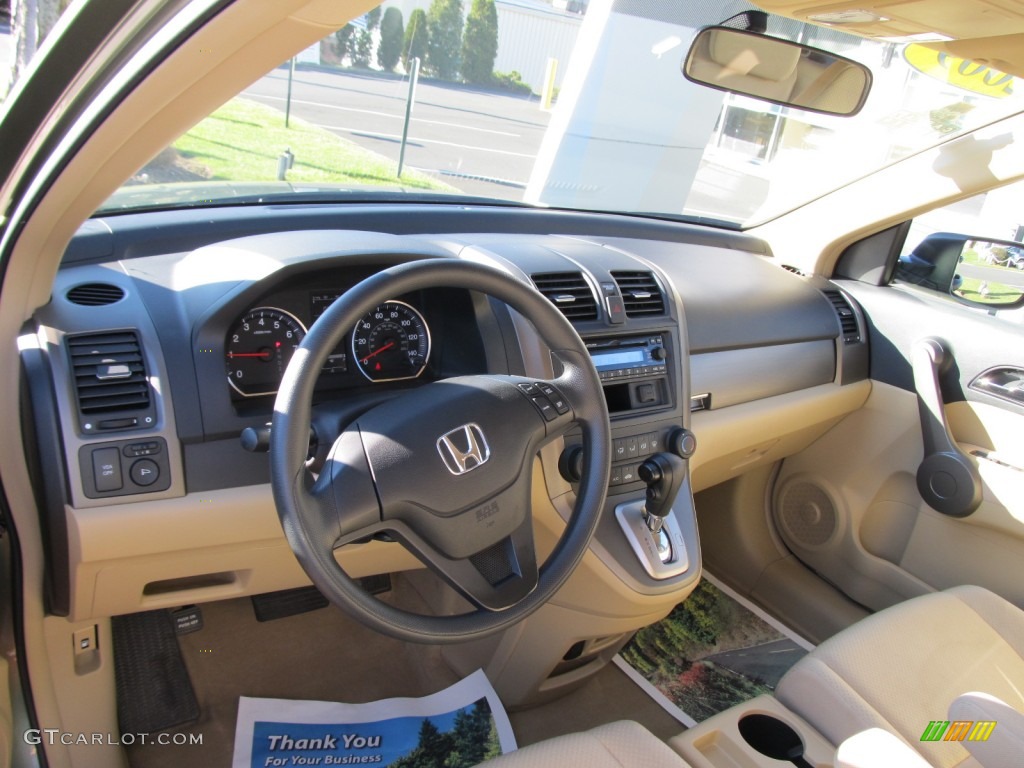 2009 CR-V LX 4WD - Green Tea Metallic / Ivory photo #13