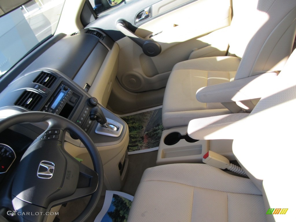 2009 CR-V LX 4WD - Green Tea Metallic / Ivory photo #14
