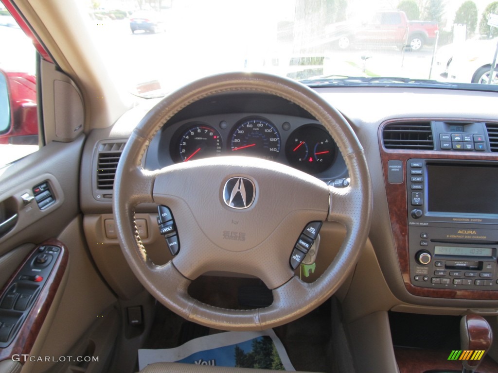 2004 Acura MDX Standard MDX Model Saddle Steering Wheel Photo #57444281