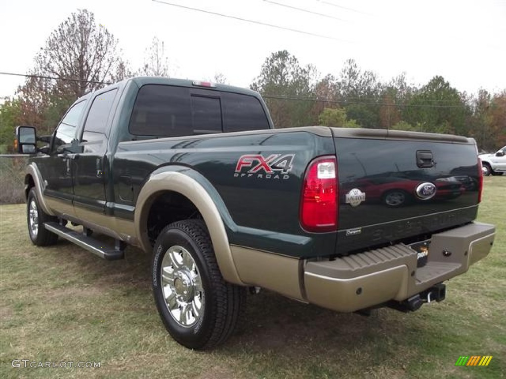2012 F250 Super Duty King Ranch Crew Cab 4x4 - Forest Green Metallic / Chaparral Leather photo #4