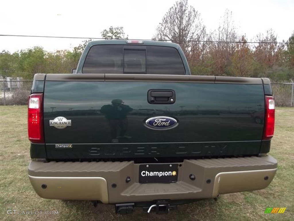 2012 F250 Super Duty King Ranch Crew Cab 4x4 - Forest Green Metallic / Chaparral Leather photo #5